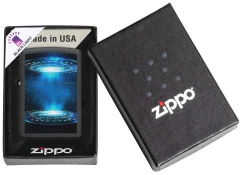  Зажигалка Zippo UFO Flame с покрытием Black Light