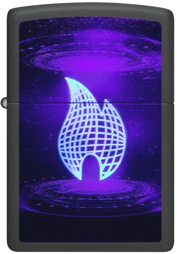  Зажигалка Zippo UFO Flame с покрытием Black Light