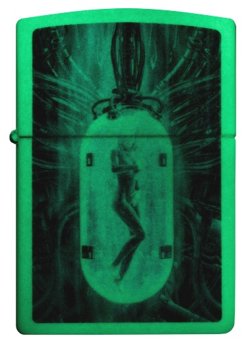  Зажигалка Zippo Woman in Tube с покрытием Glow In The Dark Green