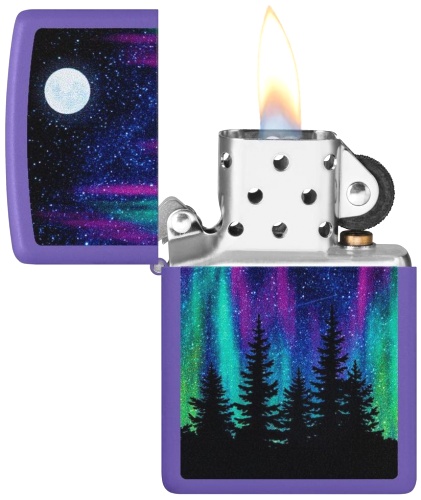  Зажигалка Zippo Night In The Forest с покрытием Purple Matte