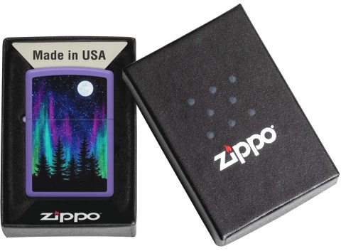  Зажигалка Zippo Night In The Forest с покрытием Purple Matte