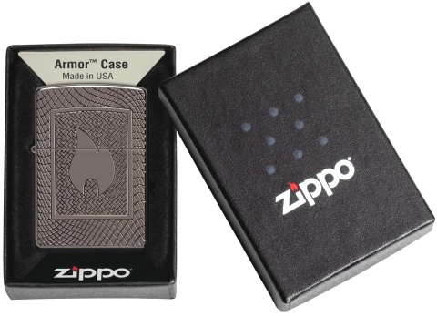  Зажигалка Zippo Armor® с покрытием Black Ice®