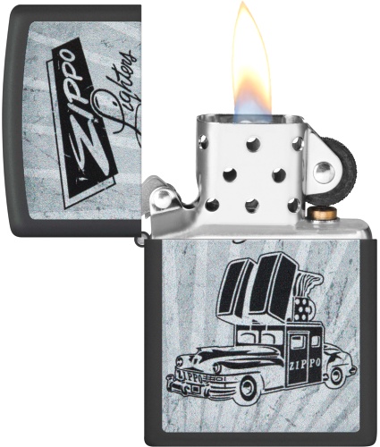  Зажигалка Zippo Car Design с покрытием Black Matte