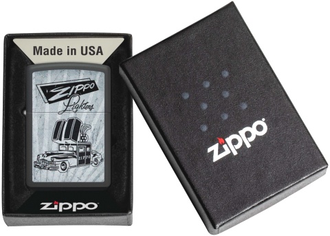  Зажигалка Zippo Car Design с покрытием Black Matte