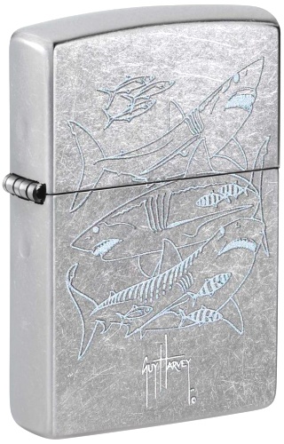  Зажигалка Zippo Guy Harvey с покрытием Street Chrome