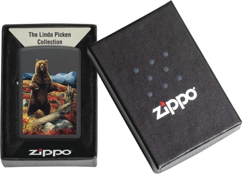  Зажигалка Zippo Linda Picken с покрытием Black Matte