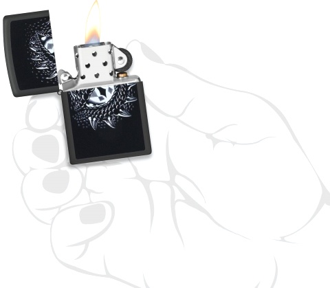  Зажигалка Zippo Dragon Eye с покрытием Black Light