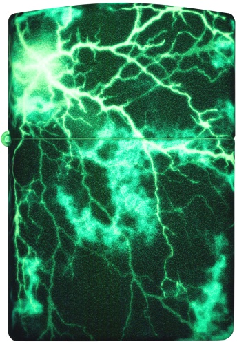  Зажигалка Zippo Lightning с покрытием Glow In The Dark Green