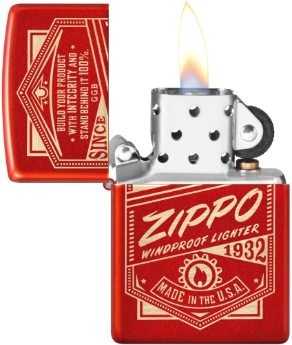  Зажигалка Zippo Classic с покрытием Metallic Red