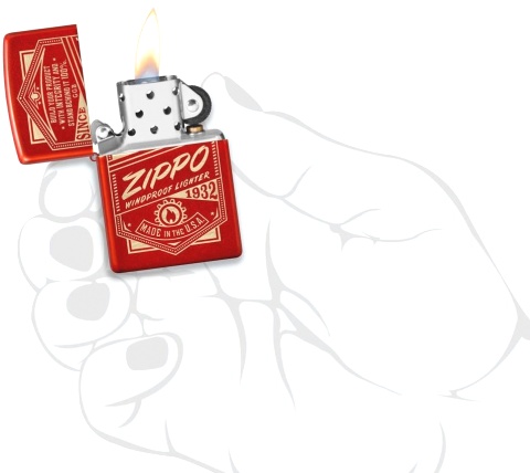  Зажигалка Zippo Classic с покрытием Metallic Red