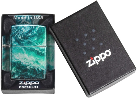  Зажигалка Zippo Rogue Wave с покрытием 540 Tumbled Chrome