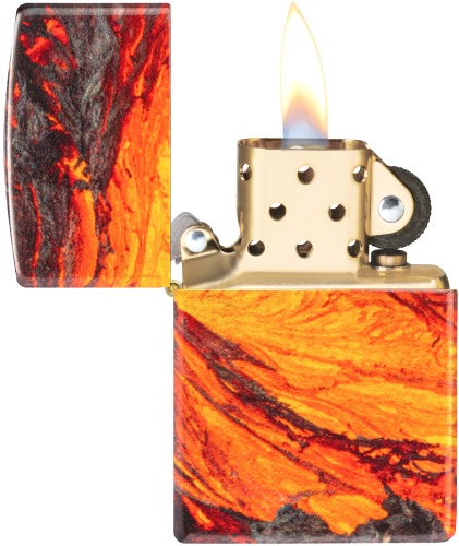  Зажигалка Zippo Lava Flow с покрытием 540 Tumbled Brass