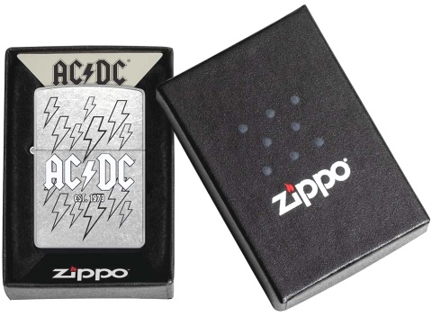  Зажигалка Zippo AC/DC с покрытием Street Chrome