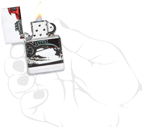  Зажигалка ZIPPO Hot Rod Design с покрытием 540 Matte