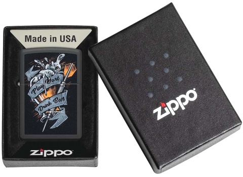  Зажигалка Zippo Darts с покрытием Black Matte