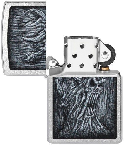  Зажигалка Zippo Evil Tree с покрытием Street Chrome