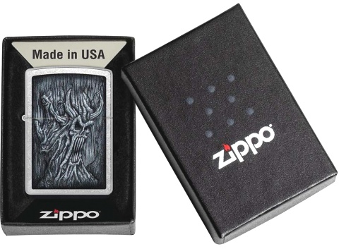  Зажигалка Zippo Evil Tree с покрытием Street Chrome