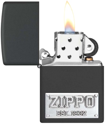  Зажигалка Zippo License Plate с покрытием Black Matte