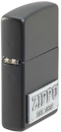  Зажигалка Zippo License Plate с покрытием Black Matte