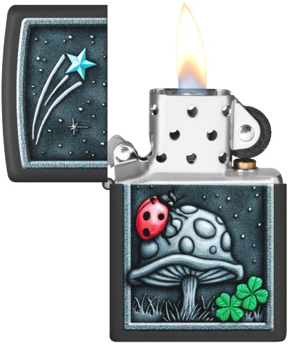  Зажигалка Zippo Ladybug Design с покрытием Black Matte