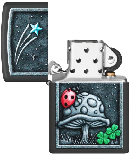  Зажигалка Zippo Ladybug Design с покрытием Black Matte