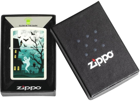  Зажигалка Zippo Spooky Design с покрытием Glow In The Dark Green