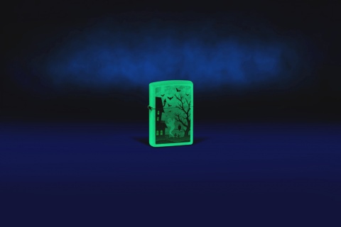  Зажигалка Zippo Spooky Design с покрытием Glow In The Dark Green