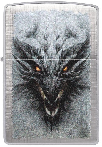  Зажигалка Zippo Dragon Design с покрытием Linen Weave