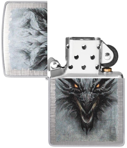  Зажигалка Zippo Dragon Design с покрытием Linen Weave