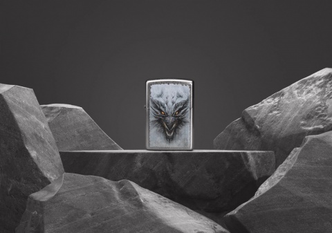  Зажигалка Zippo Dragon Design с покрытием Linen Weave