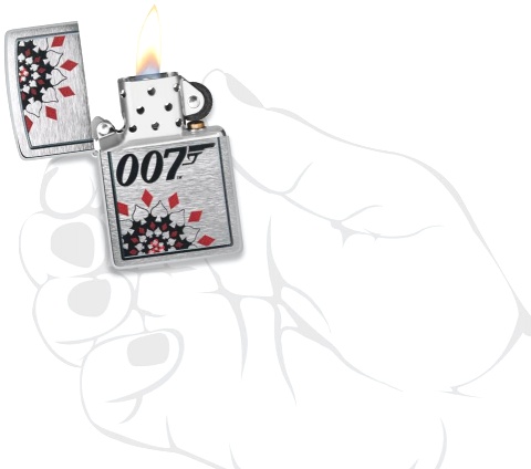  Зажигалка Zippo James Bond™ с покрытием Brushed Chrome