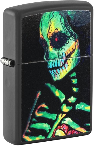  Зажигалка Zippo Skeleton Design с покрытием Black Light