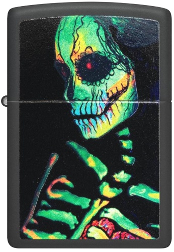  Зажигалка Zippo Skeleton Design с покрытием Black Light