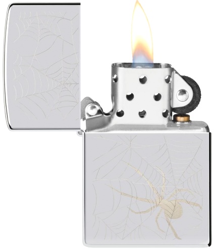  Зажигалка Zippo Spider Design с покрытием High Polish Chrome