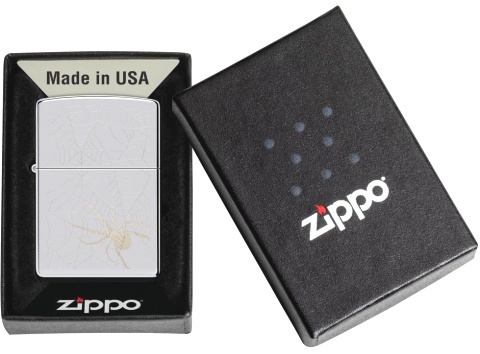  Зажигалка Zippo Spider Design с покрытием High Polish Chrome