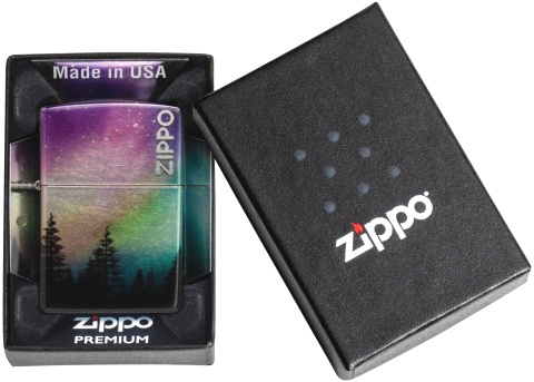  Зажигалка Zippo Colorful Sky с покрытием 540 Tumbled Chrome