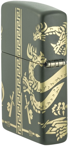  Зажигалка Zippo Dragon Design с покрытием Green Matte