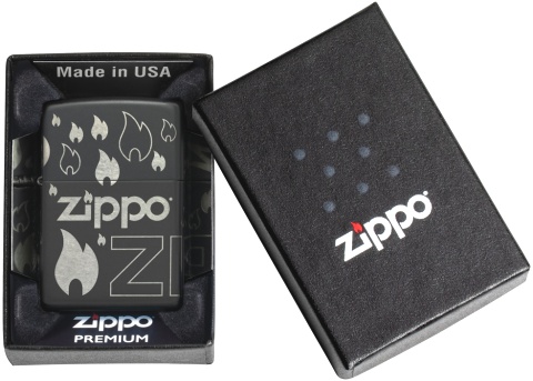  Зажигалка Zippo Classic с покрытием Black Matte