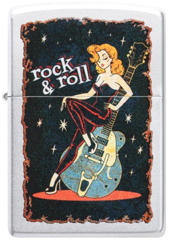  Зажигалка Zippo Cool Chick с покрытием Satin Chrome