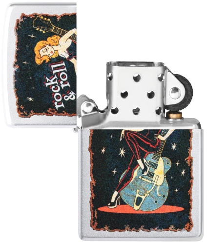  Зажигалка Zippo Cool Chick с покрытием Satin Chrome