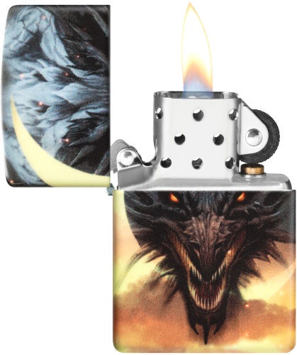  Зажигалка Zippo Dragon Design с покрытием Glow In The Dark Green