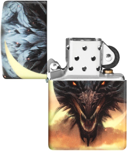  Зажигалка Zippo Dragon Design с покрытием Glow In The Dark Green