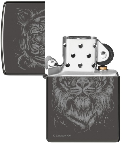  Зажигалка Zippo Big Cat с покрытием High Polish Black