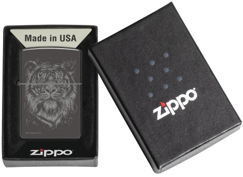  Зажигалка Zippo Big Cat с покрытием High Polish Black