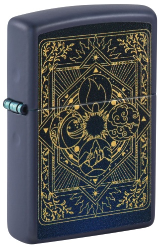  Зажигалка Zippo Elements Design с покрытием Navy Matte