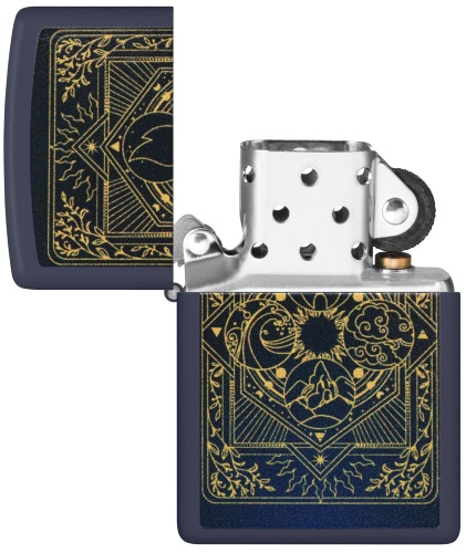  Зажигалка Zippo Elements Design с покрытием Navy Matte