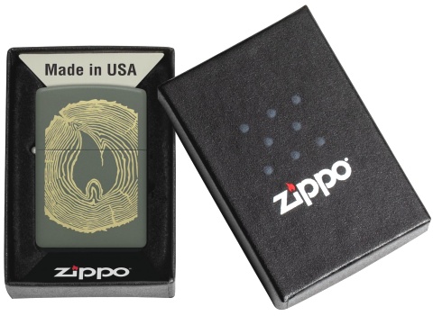  Зажигалка Zippo Wood Ring с покрытием Green Matte