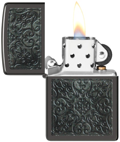  Зажигалка Zippo Pattern с покрытием High Polish Black