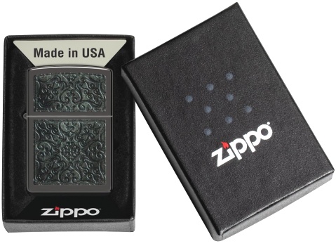  Зажигалка Zippo Pattern с покрытием High Polish Black