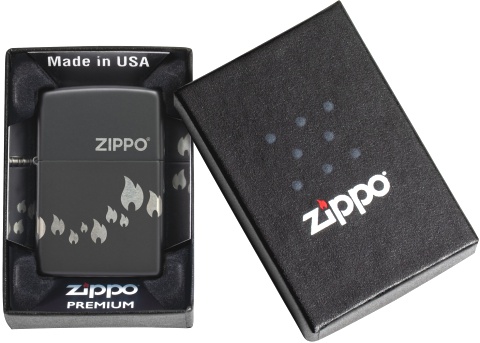  Зажигалка Zippo Classic с покрытием Black Matte